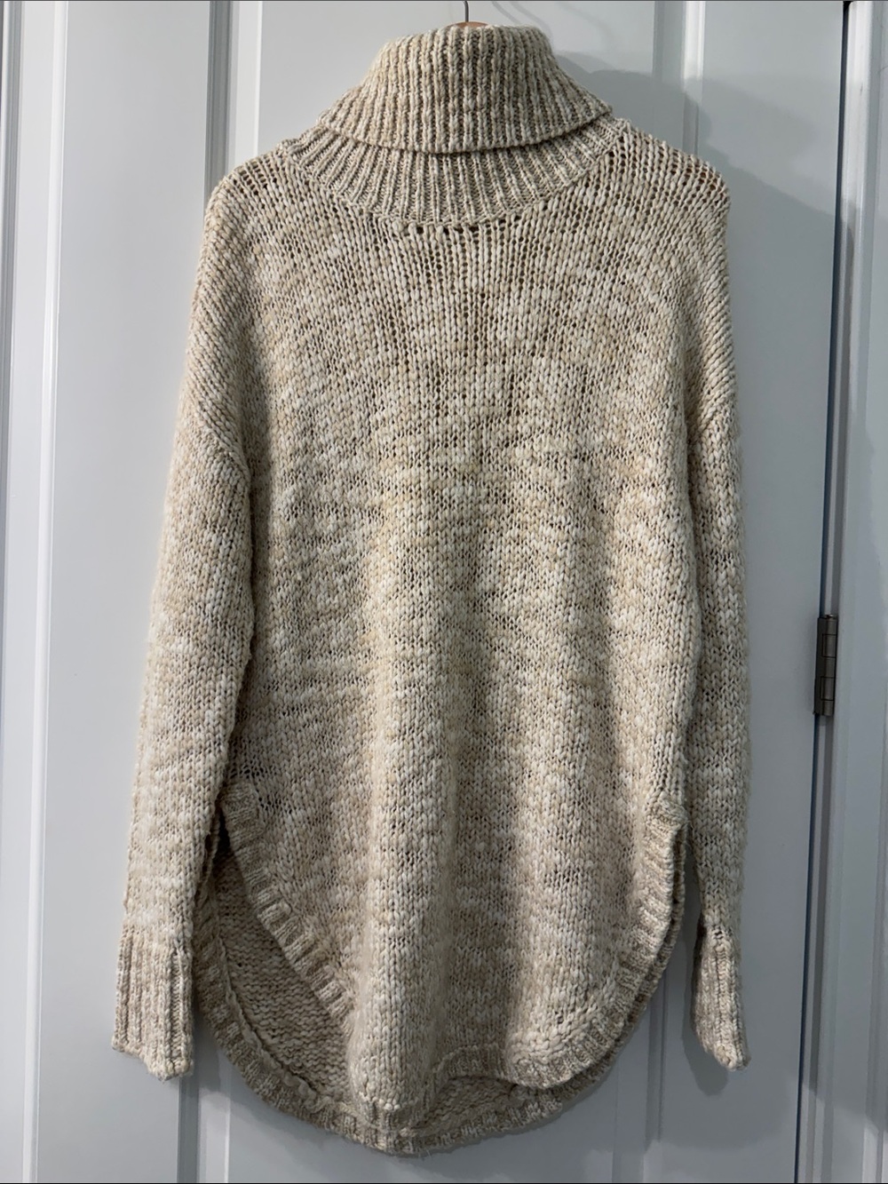 Treasure & Bond Cream Marled Cowl-Neck Sweater